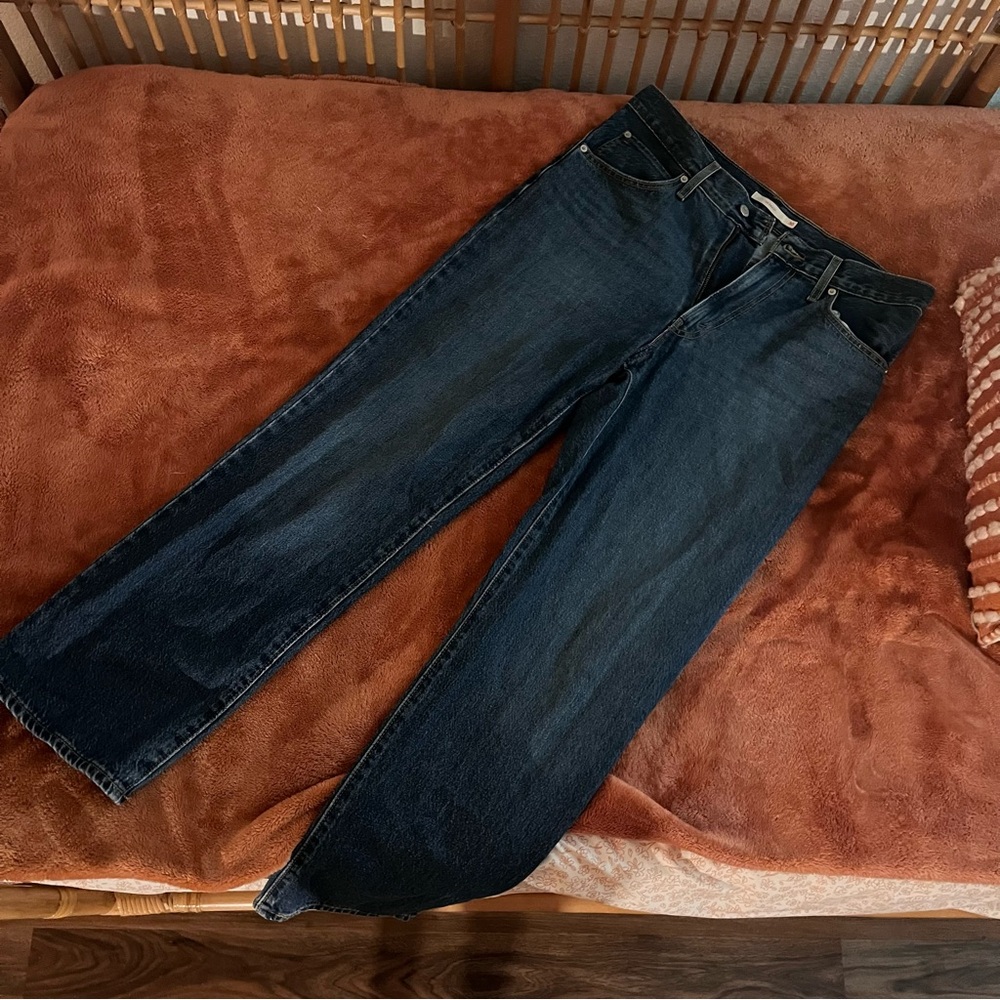 Levi's Dark Wash Straight Leg Jeans (94 Baggy)